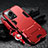 Silicone Matte Finish and Plastic Back Cover Case with Stand R01 for Xiaomi Civi 2 5G Red