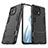 Silicone Matte Finish and Plastic Back Cover Case with Stand R01 for Xiaomi Mi 11 Lite 5G NE Black