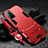 Silicone Matte Finish and Plastic Back Cover Case with Stand R01 for Xiaomi Mi 11i 5G Red