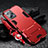 Silicone Matte Finish and Plastic Back Cover Case with Stand R01 for Xiaomi Poco X4 GT 5G Red