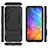 Silicone Matte Finish and Plastic Back Cover Case with Stand R01 for Xiaomi Redmi 9A