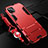 Silicone Matte Finish and Plastic Back Cover Case with Stand R02 for Huawei Nova 6 SE