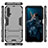 Silicone Matte Finish and Plastic Back Cover Case with Stand R03 for Huawei Honor 20S