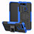 Silicone Matte Finish and Plastic Back Cover Case with Stand R03 for Huawei Honor V20