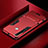 Silicone Matte Finish and Plastic Back Cover Case with Stand R03 for Xiaomi Redmi Note 8T Red