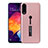 Silicone Matte Finish and Plastic Back Cover Case with Stand R04 for Samsung Galaxy A70