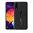 Silicone Matte Finish and Plastic Back Cover Case with Stand R04 for Samsung Galaxy A70