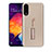 Silicone Matte Finish and Plastic Back Cover Case with Stand R04 for Samsung Galaxy A70