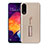 Silicone Matte Finish and Plastic Back Cover Case with Stand R04 for Samsung Galaxy A70S