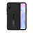 Silicone Matte Finish and Plastic Back Cover Case with Stand R05 for Xiaomi Redmi 9A