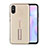 Silicone Matte Finish and Plastic Back Cover Case with Stand R05 for Xiaomi Redmi 9A