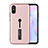 Silicone Matte Finish and Plastic Back Cover Case with Stand R05 for Xiaomi Redmi 9A