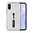 Silicone Matte Finish and Plastic Back Cover Case with Stand R05 for Xiaomi Redmi 9A