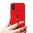 Silicone Matte Finish and Plastic Back Cover Case with Stand R05 for Xiaomi Redmi 9A