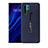 Silicone Matte Finish and Plastic Back Cover Case with Stand T01 for Huawei P30 Pro New Edition Blue