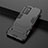 Silicone Matte Finish and Plastic Back Cover Case with Stand T01 for Samsung Galaxy A72 4G