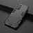 Silicone Matte Finish and Plastic Back Cover Case with Stand T01 for Samsung Galaxy A72 5G