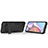 Silicone Matte Finish and Plastic Back Cover Case with Stand T01 for Samsung Galaxy M01s