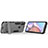 Silicone Matte Finish and Plastic Back Cover Case with Stand T01 for Samsung Galaxy M01s