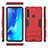 Silicone Matte Finish and Plastic Back Cover Case with Stand T02 for Samsung Galaxy A9 (2018) A920