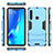 Silicone Matte Finish and Plastic Back Cover Case with Stand T02 for Samsung Galaxy A9 (2018) A920