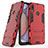 Silicone Matte Finish and Plastic Back Cover Case with Stand T02 for Samsung Galaxy M01s