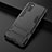 Silicone Matte Finish and Plastic Back Cover Case with Stand T02 for Samsung Galaxy M02s