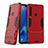 Silicone Matte Finish and Plastic Back Cover Case with Stand T03 for Samsung Galaxy A9 Star Pro