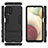 Silicone Matte Finish and Plastic Back Cover Case with Stand T04 for Samsung Galaxy M12