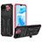 Silicone Matte Finish and Plastic Back Cover Case with Stand YF1 for Realme C20A