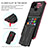 Silicone Matte Finish and Plastic Back Cover Case with Stand YF1 for Realme C21