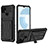 Silicone Matte Finish and Plastic Back Cover Case with Stand YF1 for Realme C21