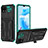 Silicone Matte Finish and Plastic Back Cover Case with Stand YF1 for Realme Narzo 50i Green