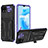 Silicone Matte Finish and Plastic Back Cover Case with Stand YF1 for Realme Narzo 50i Purple