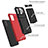 Silicone Matte Finish and Plastic Back Cover Case with Stand YF1 for Samsung Galaxy A03s