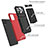 Silicone Matte Finish and Plastic Back Cover Case with Stand YF1 for Samsung Galaxy A12