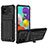 Silicone Matte Finish and Plastic Back Cover Case with Stand YF1 for Samsung Galaxy A31
