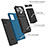 Silicone Matte Finish and Plastic Back Cover Case with Stand YF1 for Samsung Galaxy A42 5G