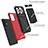 Silicone Matte Finish and Plastic Back Cover Case with Stand YF1 for Samsung Galaxy A72 4G