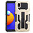 Silicone Matte Finish and Plastic Back Cover Case with Stand YF1 for Samsung Galaxy M01 Core