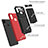 Silicone Matte Finish and Plastic Back Cover Case with Stand YF1 for Samsung Galaxy M01s