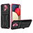 Silicone Matte Finish and Plastic Back Cover Case with Stand YF1 for Samsung Galaxy M02s
