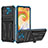 Silicone Matte Finish and Plastic Back Cover Case with Stand YF1 for Samsung Galaxy M04