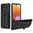 Silicone Matte Finish and Plastic Back Cover Case with Stand YF1 for Samsung Galaxy M32 5G