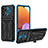 Silicone Matte Finish and Plastic Back Cover Case with Stand YF1 for Samsung Galaxy M32 5G