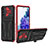 Silicone Matte Finish and Plastic Back Cover Case with Stand YF1 for Samsung Galaxy S20 FE 4G