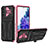 Silicone Matte Finish and Plastic Back Cover Case with Stand YF1 for Samsung Galaxy S20 FE 4G Hot Pink