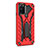 Silicone Matte Finish and Plastic Back Cover Case with Stand YF2 for Samsung Galaxy M02s