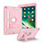 Silicone Matte Finish and Plastic Back Cover Case with Stand YJ1 for Apple iPad 10.2 (2019) Pink
