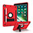 Silicone Matte Finish and Plastic Back Cover Case with Stand YJ1 for Apple iPad 10.2 (2019) Red